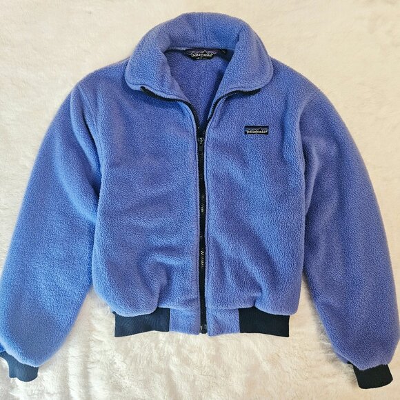 Patagonia Kids Vintage 80s 90s Synchilla Retro-X Fleece Jacket Bomber Size 7/8 - Picture 1 of 5